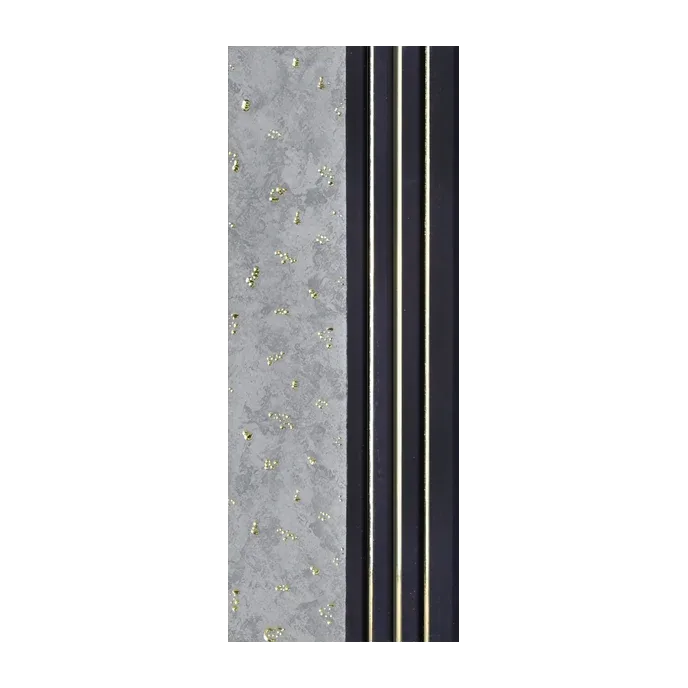 Panel Decorativo PS Mónaco Gris Claro/Negro 12mm 16x290cm