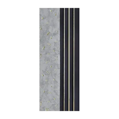 Panel Decorativo PS Mónaco Gris Claro/Negro 12mm 16x290cm