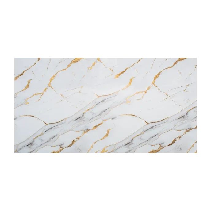 Lámina Decorativa Mármol PVC Blanco Dorado 122x244cm