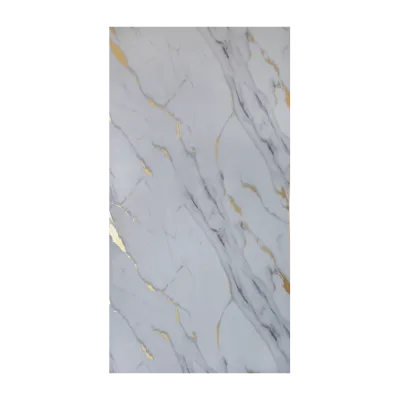 Lámina Decorativa Mármol PVC Blanco Bronce 122x244cm Item 8844